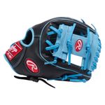 Rawlings R9 Series 11.5" Infield Baseball Glove  Black / Columbia Blue