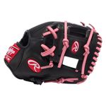 Rawlings R9 ContoUR 11.25" Infield Baseball Glove Black / Pink