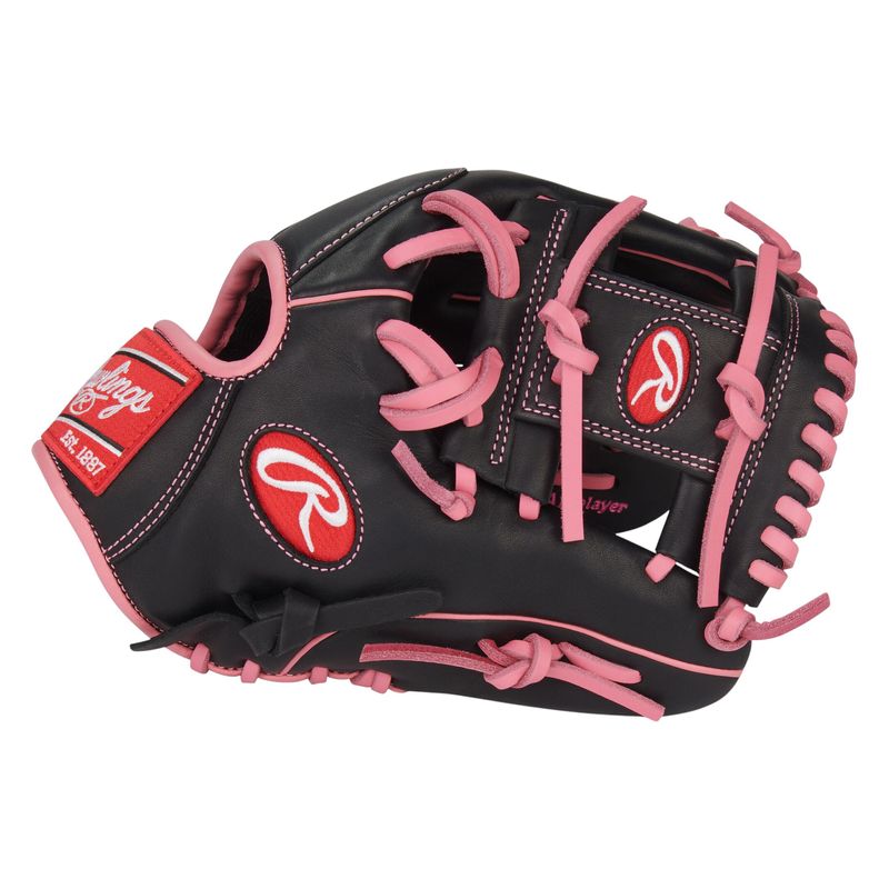Rawlings R9 Series 11.5" Infield Baseball Glove Black / Pink
