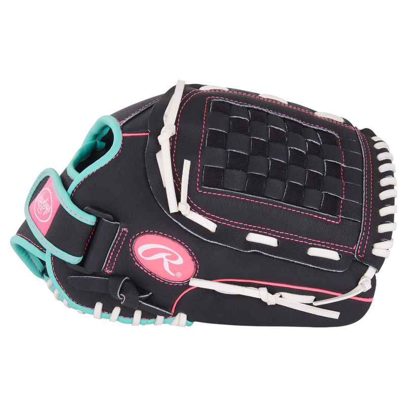 Rawlings Sure Catch 12.5' Softball Glove - Kids' Black / Mint / Pink