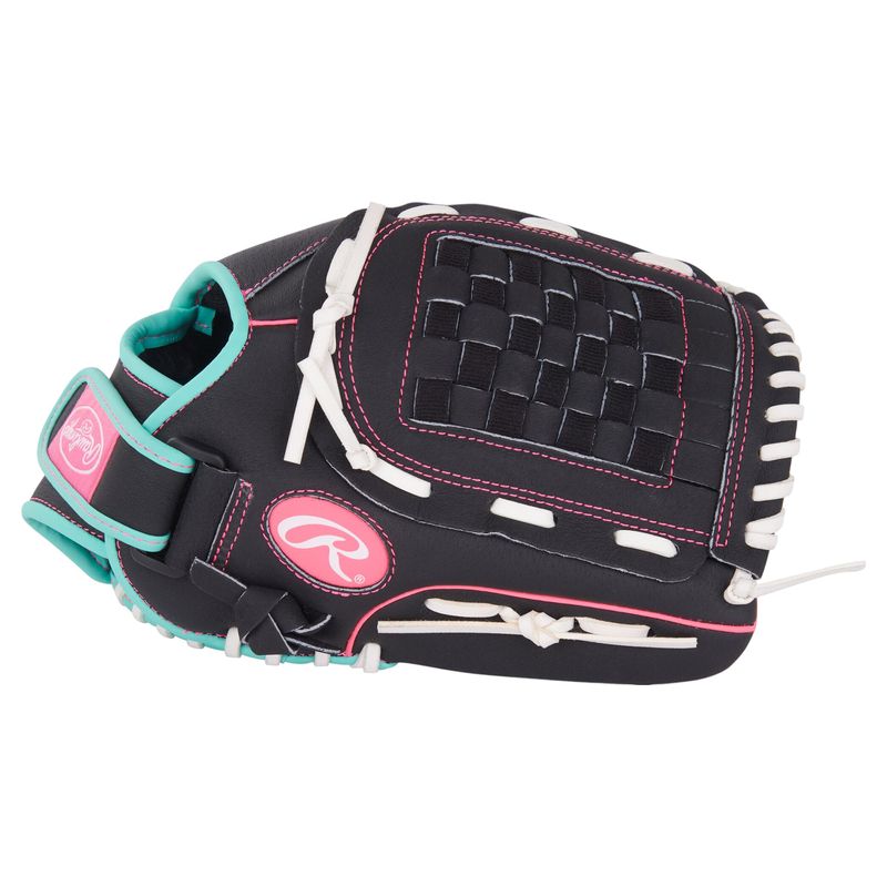 Rawlings Sure Catch 12' Softball Glove - Kids' Black / Mint / Pink
