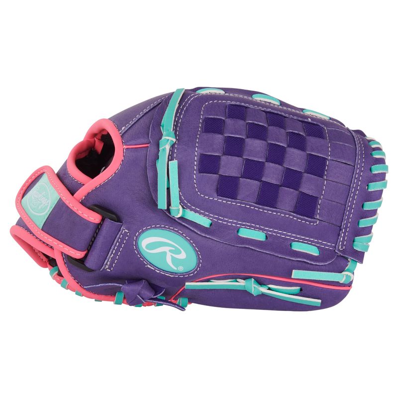 Rawlings Sure Catch 11.5' Softball Glove - Kids' Purple / Pink / Mint