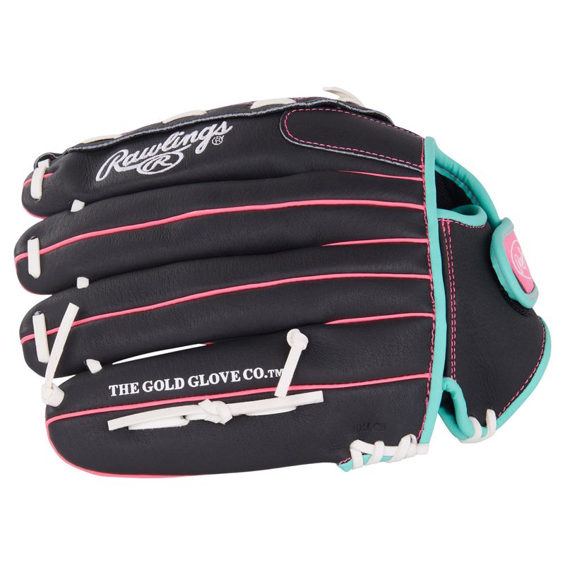 Rawlings Sure Catch 12.5' Softball Glove - Kids' Black / Mint / Pink
