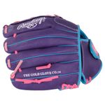 Rawlings Sure Catch 11' Softball Glove - Kids' Purple / Columbia Blue / Pink