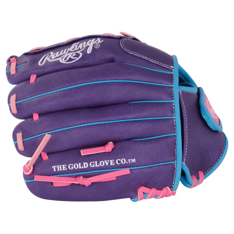 Rawlings Sure Catch 11' Softball Glove - Kids' Purple / Columbia Blue / Pink