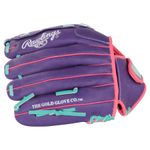 Rawlings Sure Catch 11.5' Softball Glove - Kids' Purple / Pink / Mint