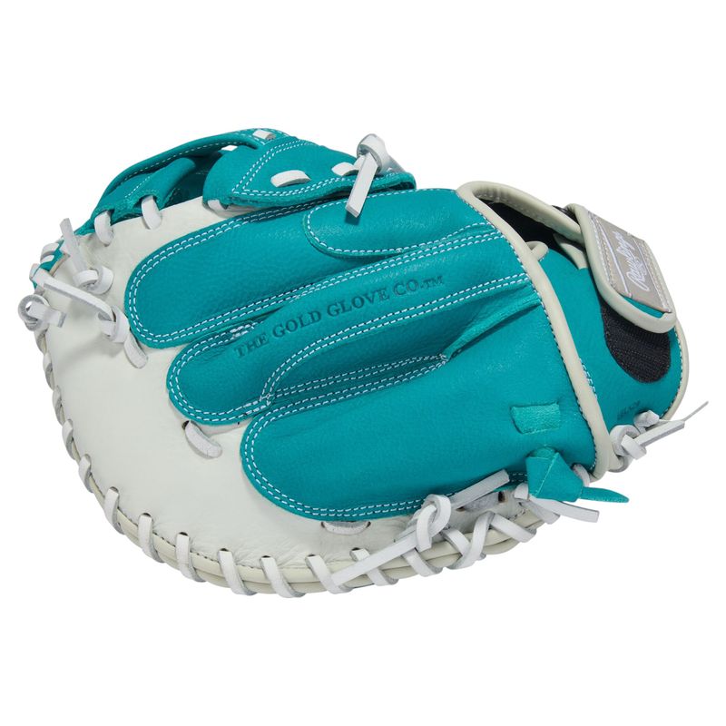 Rawlings Shut Out 31.5" Fastpitch Softball Catcher Mitt White / Teal