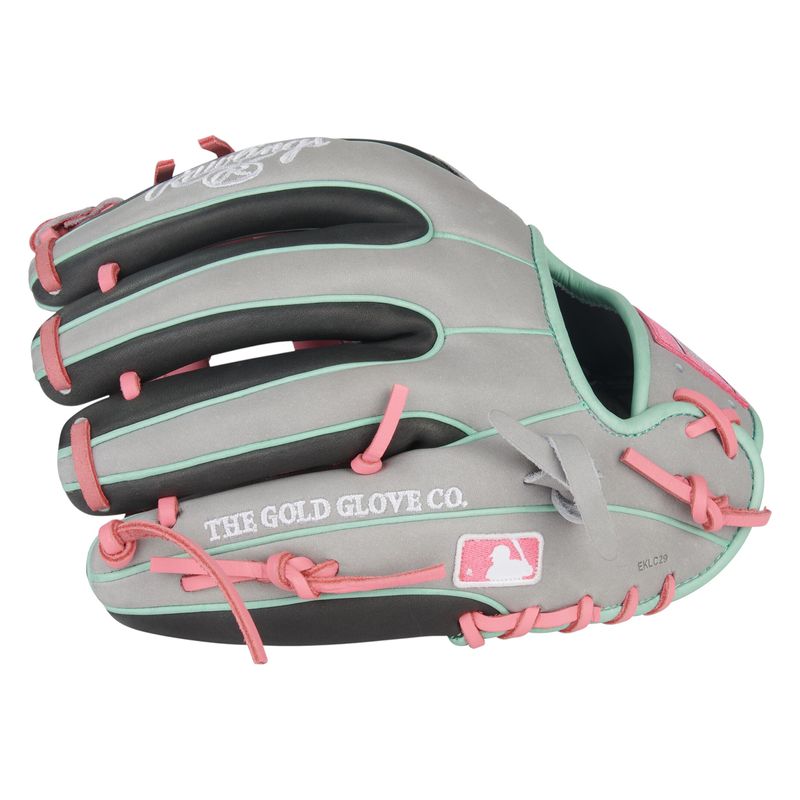 Rawlings Heart of The Hide 11.5" Infield Baseball Glove  Dark Shadow / Gray / Pink