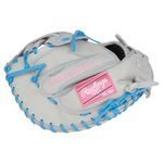 Rawlings Heart of The Hide 33" Fastpitch Softball Catcher Mitt Gray / Columbia Blue