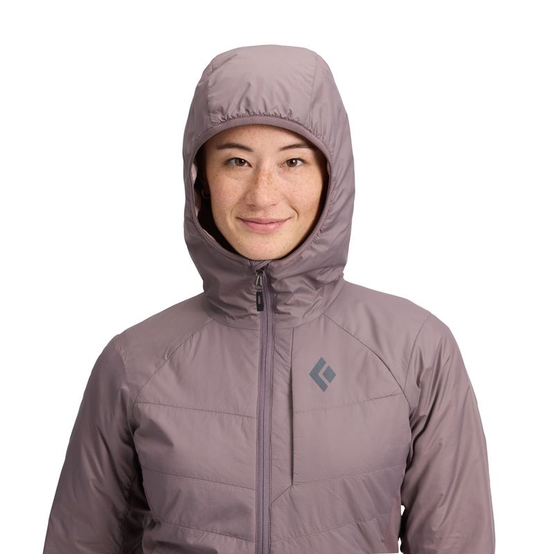 Black Diamond Solution 1.0 Hoodie- Women's Dark Mauve