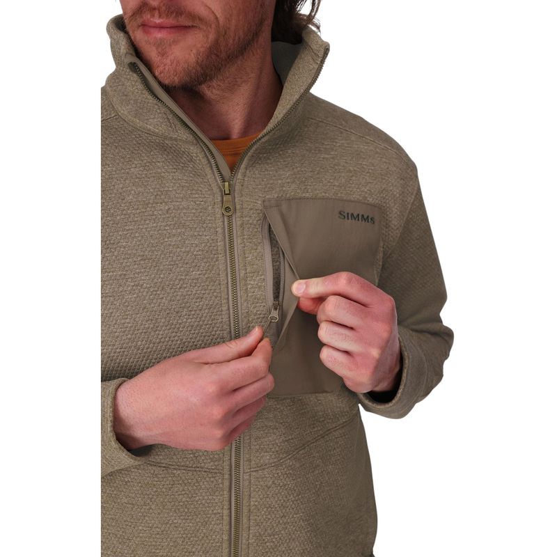 Simms Harbor Fleece Fishing Jacket - Men's Sturgeon Heather