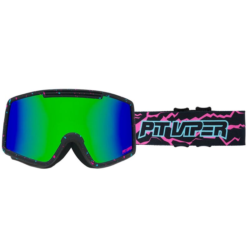 Pit Viper The Midnight French Fry Snow Goggles - Large Blue / Green Revo