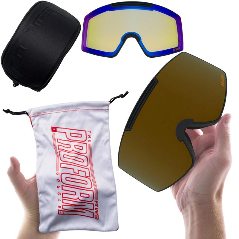 Pit Viper The Actualbush Proform Snow Goggles Gold Revo / Cat 1 Yellow Snow