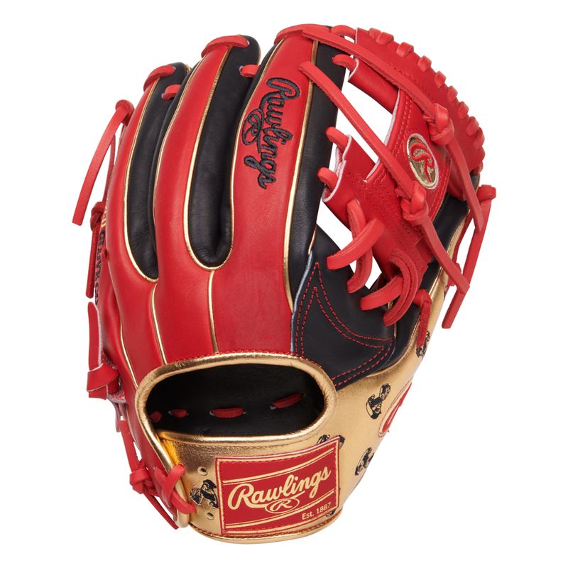 Rawlings Heart of Hide June 2025 RGGC Baseball Glove Black / Red / Gold
