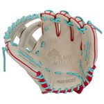 Marucci Acadia V3 43A4 Single Post Baseball Glove - Kids' Camel / Red / Mint