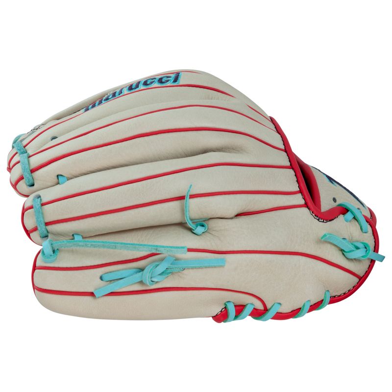 Marucci Acadia V3 45A3 H-Web Baseball Glove - Kids' Camel / Red / Mint