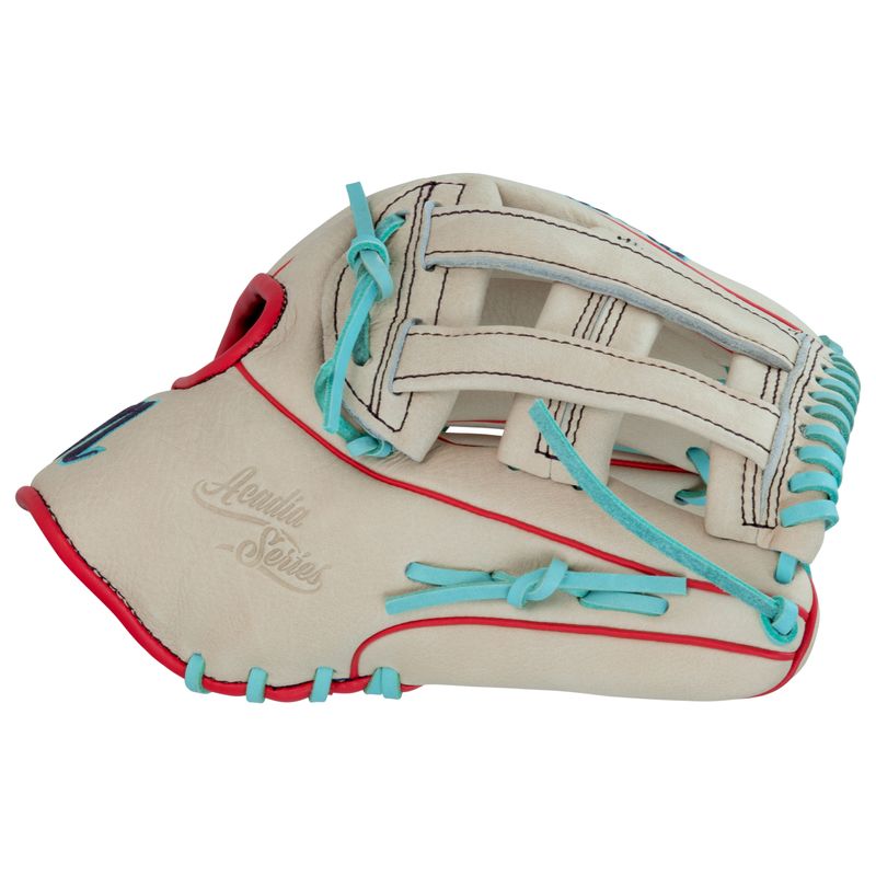 Marucci Acadia V3 45A3 H-Web Baseball Glove - Kids' Camel / Red / Mint