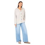 Roxy Clear Water Shacket - Women's Pumice Stone Garment Mineral Wash