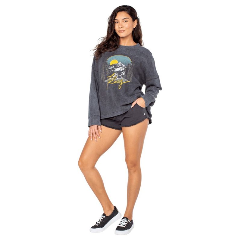 Roxy East Side Long-sleeve Crew Neck Sweatshirt Phantom