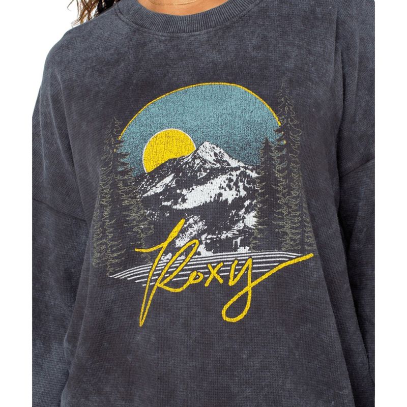 Roxy East Side Long-sleeve Crew Neck Sweatshirt Phantom