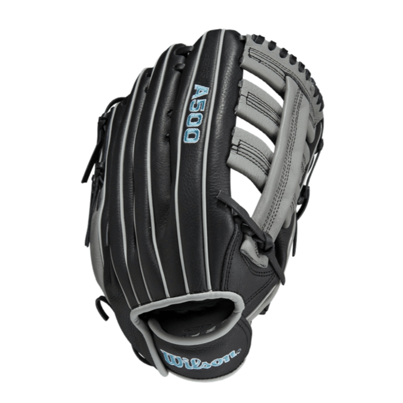 Wilson A500 Series Baseball Glove - Youth - Black / Grey / Tropical Blue.jpg