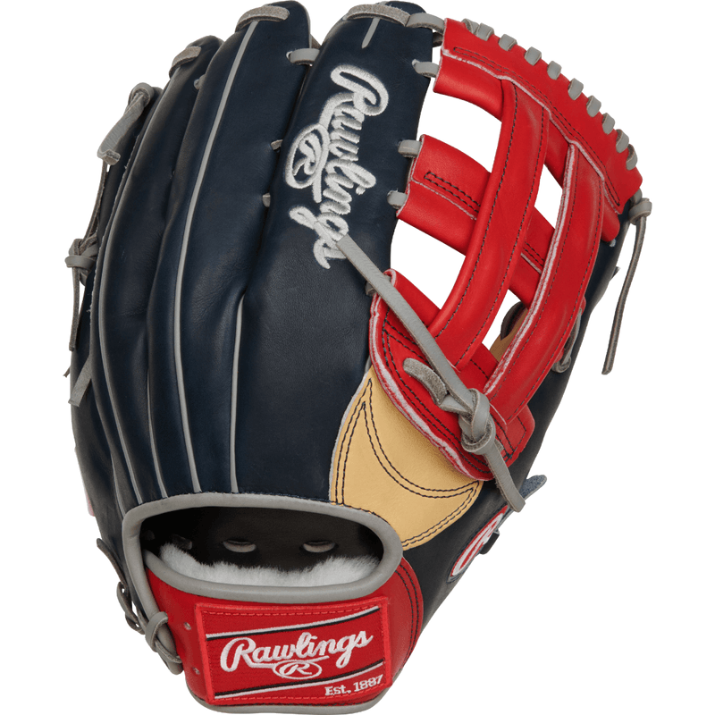 Rawlings Pro Preferred R. Acuna Gameday Pattern Baseball Glove  - Camel / Navy.jpg