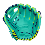 Wilson Fall 2024 A2000 DP15SS Infield Baseball Glove Seafoam / Seafoam SuperSkin / Optic Yellow