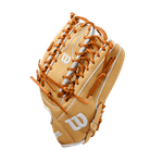 Wilson Steven Kwan A2000 SK38 GM Outfield Baseball Glove Fall 2024 Blonde / Blonde SuperSkin / Saddle Tan / White