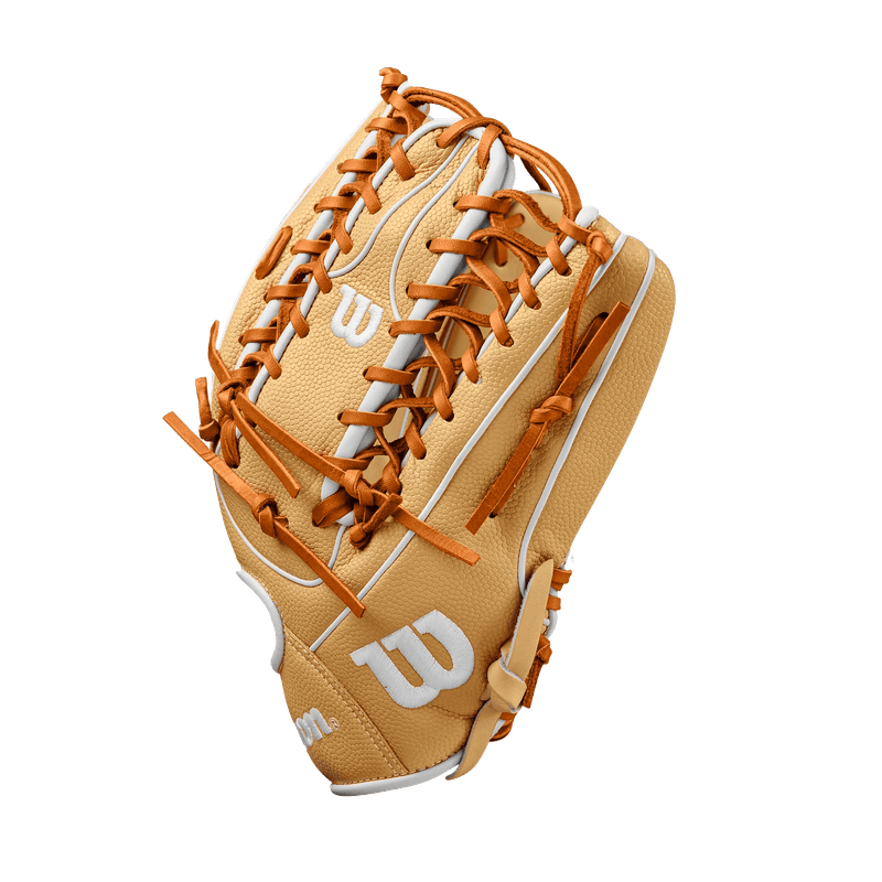Wilson Steven Kwan A2000 SK38 GM Outfield Baseball Glove Fall 2024 Blonde / Blonde SuperSkin / Saddle Tan / White