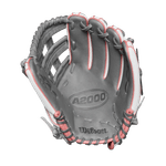 Wilson A2000 FP50SS Outfield Fastpitch Glove Fall 2024 Grey / White SuperSkin / Sky Blue