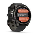 Garmin Fenix 8 Pro AMOLED GPS Watch Carbon Gray Dlc Titanium With Black / Pebble Gray Band