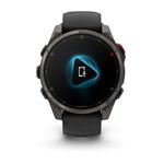 Garmin Fenix 8 Pro AMOLED GPS Watch Carbon Gray Dlc Titanium With Black / Pebble Gray Band