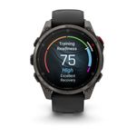 Garmin Fenix 8 Pro AMOLED GPS Watch Carbon Gray Dlc Titanium With Black / Pebble Gray Band