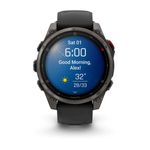 Garmin Fenix 8 Pro AMOLED GPS Watch Carbon Gray Dlc Titanium With Black / Pebble Gray Band