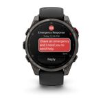 Garmin Fenix 8 Pro AMOLED GPS Watch Carbon Gray Dlc Titanium With Black / Pebble Gray Band