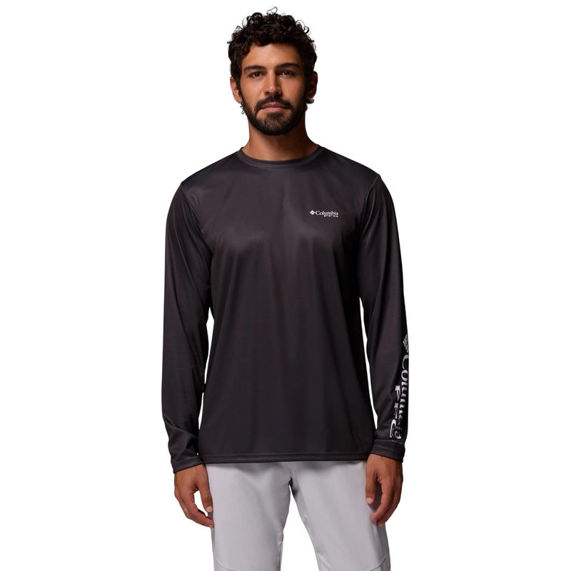 Columbia Terminal Tackle Horizon Line Long-Sleeve Shirt - Men's Shark / Bass