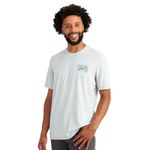 Huk Drift Graphic Crew T-Shirt - Men's Harbor Mist Heather