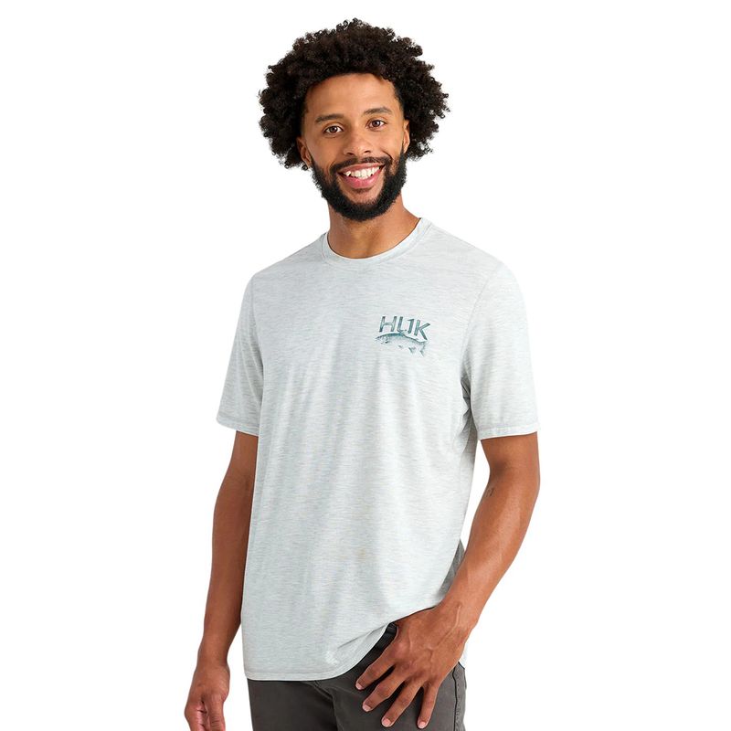 Huk Drift Graphic Crew T-Shirt - Men's Harbor Mist Heather