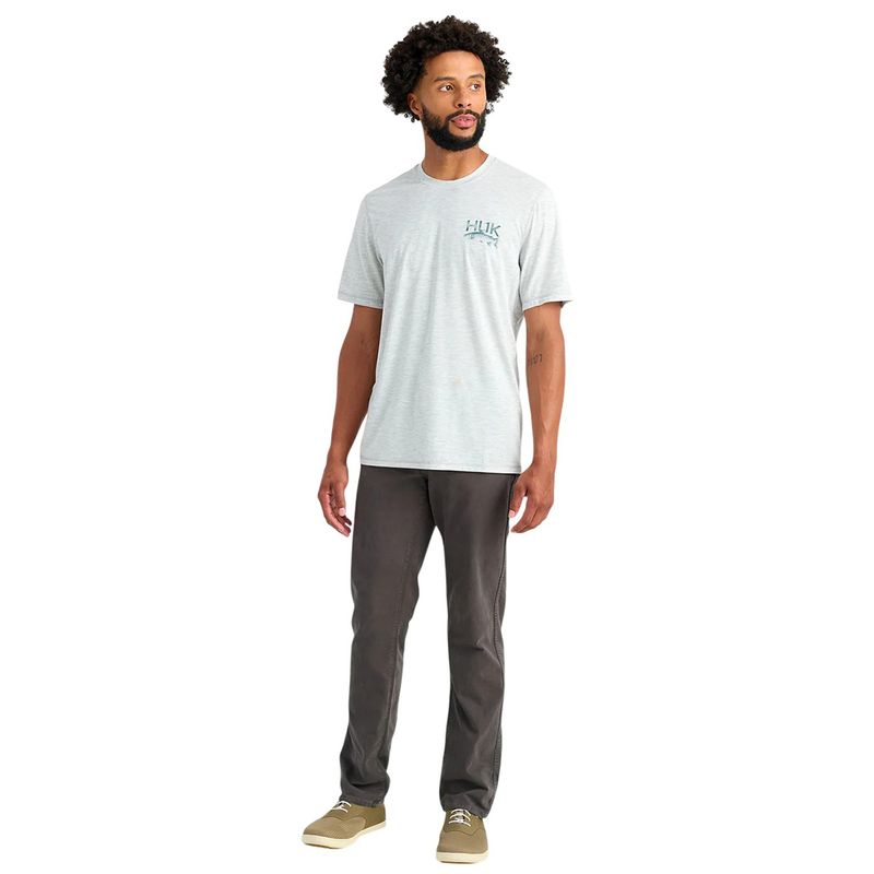 Huk Drift Graphic Crew T-Shirt - Men's Harbor Mist Heather