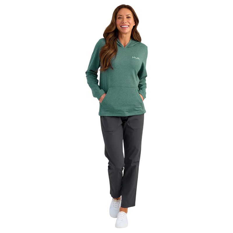 Huk Coldfront+ Pullover Hoodie - Women's North Atlantic Heather