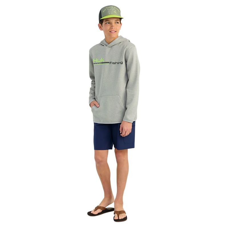 Huk Coldfront+ Graphic Hoodie - Kids' Harbor Mist Heather