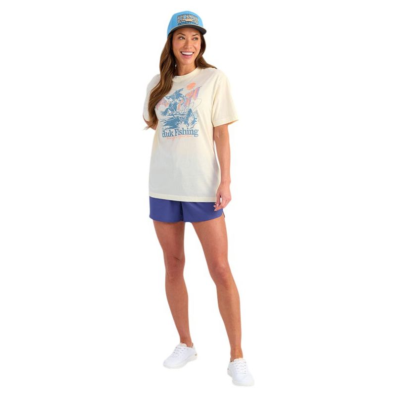 Huk Trout Wrangle Fishing T-Shirt - Women's Egret