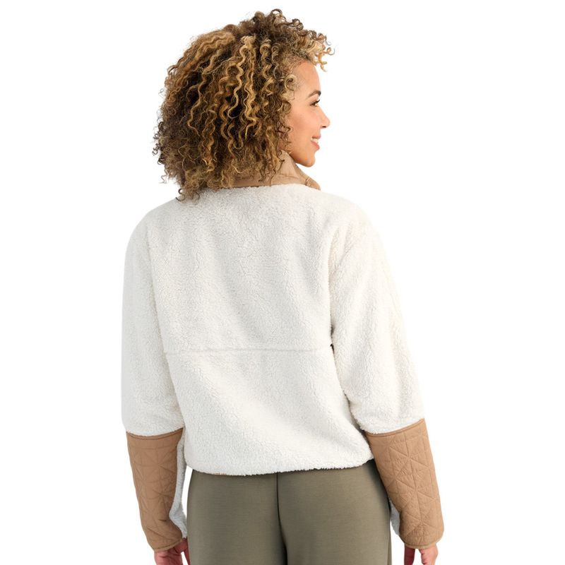 Huk Plush Fleece 1/2 Zip Pullover - Women's Egret