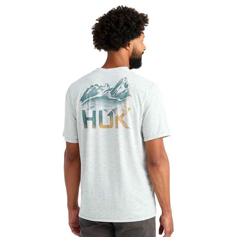 Huk Drift Graphic Crew T-Shirt - Men's Harbor Mist Heather