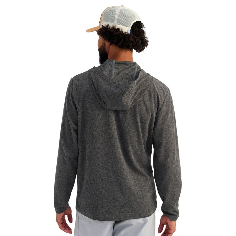 Huk Leeward Lightweight Fleece Hoodie - Men's Volcanic Ash Heather