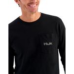 Huk KC Freshwater Icon Pocket Long-Sleeve T-Shirt - Men's Black