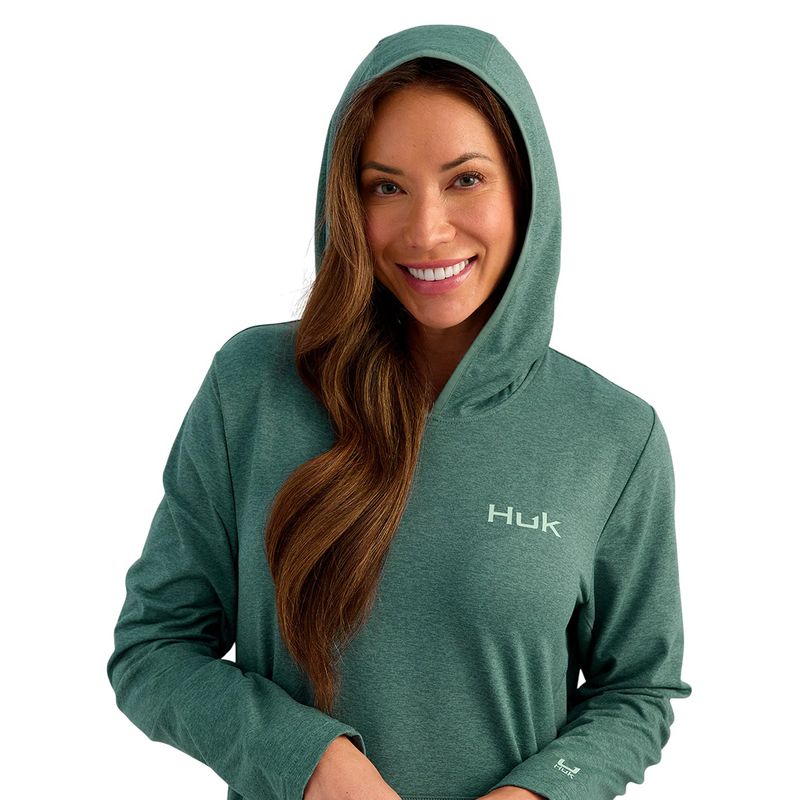Huk Coldfront+ Pullover Hoodie - Women's North Atlantic Heather