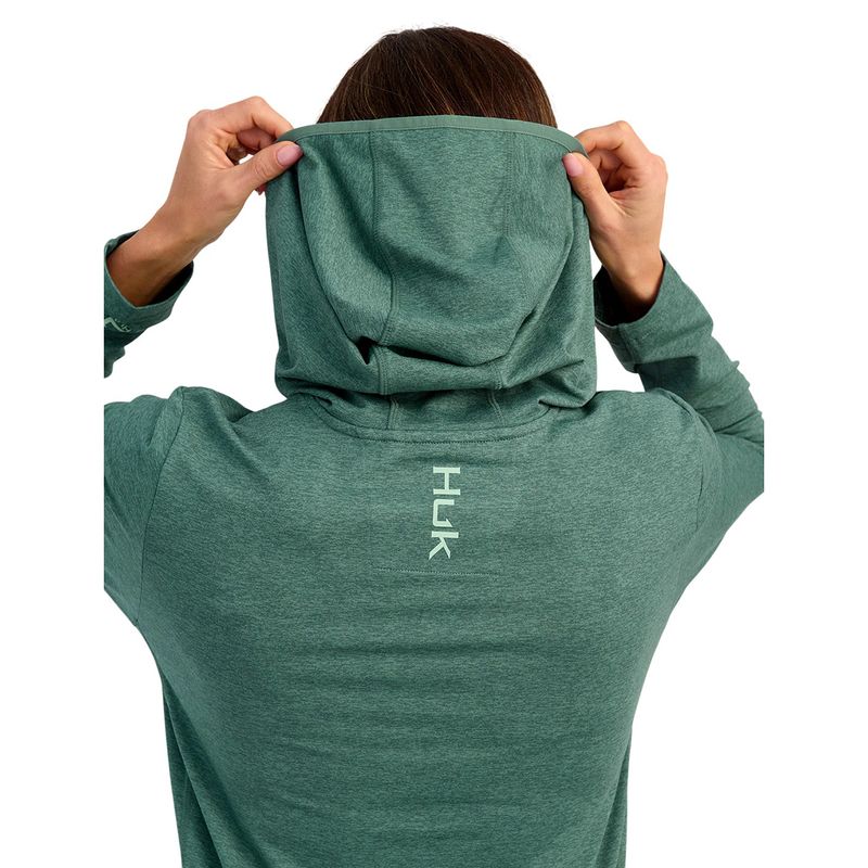 Huk Coldfront+ Pullover Hoodie - Women's North Atlantic Heather