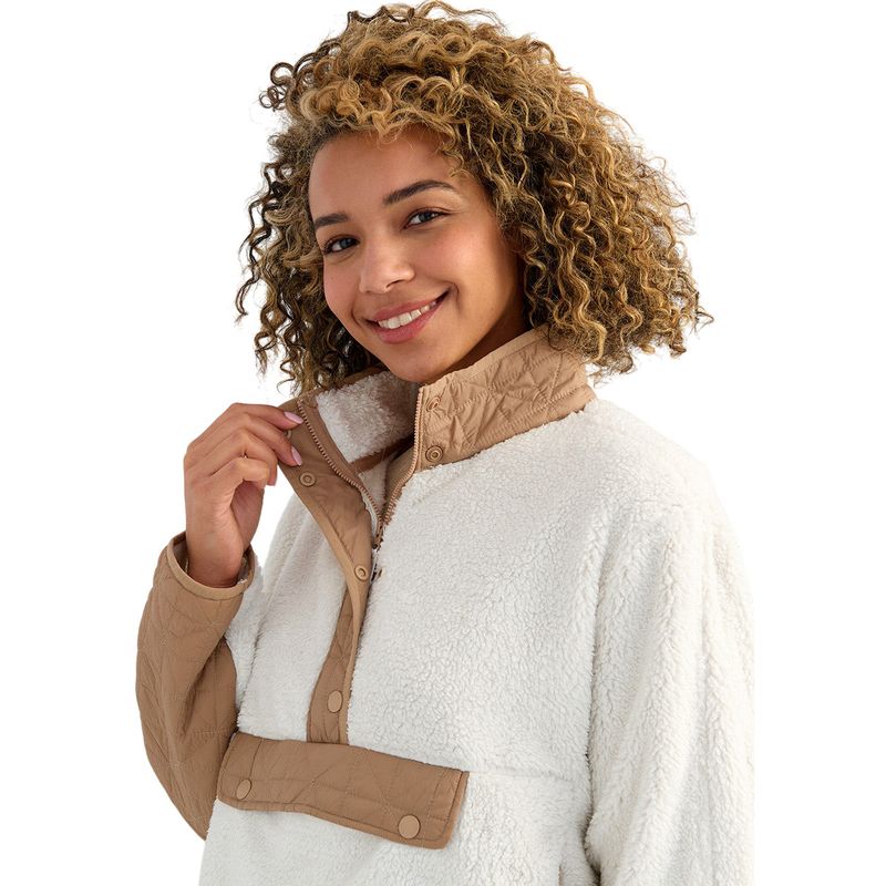 Huk Plush Fleece 1/2 Zip Pullover - Women's Egret