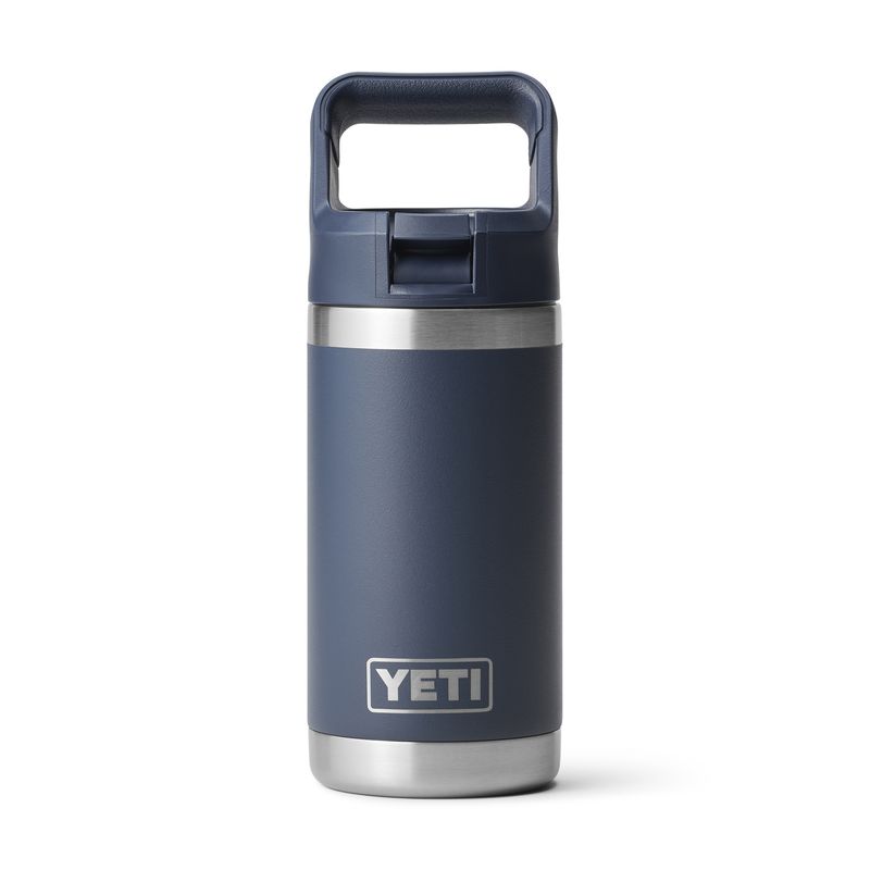 YETI Rambler Jr 12 oz Water Bottle with Straw Cap Navy